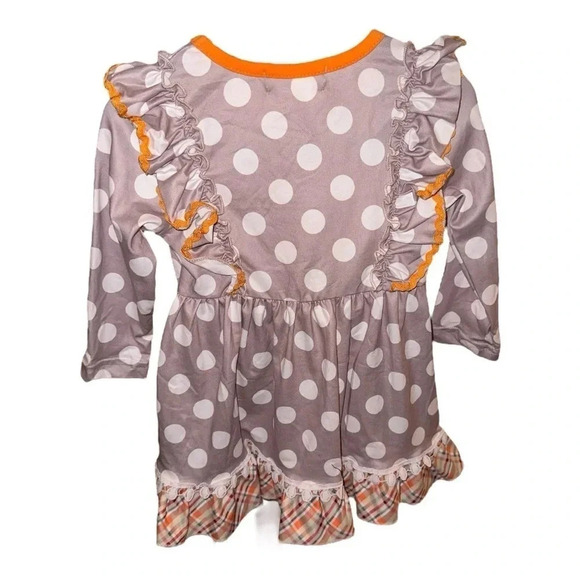 Autumn Plaid Pumpkin Dress size 12-18 months - Picture 3 of 5
